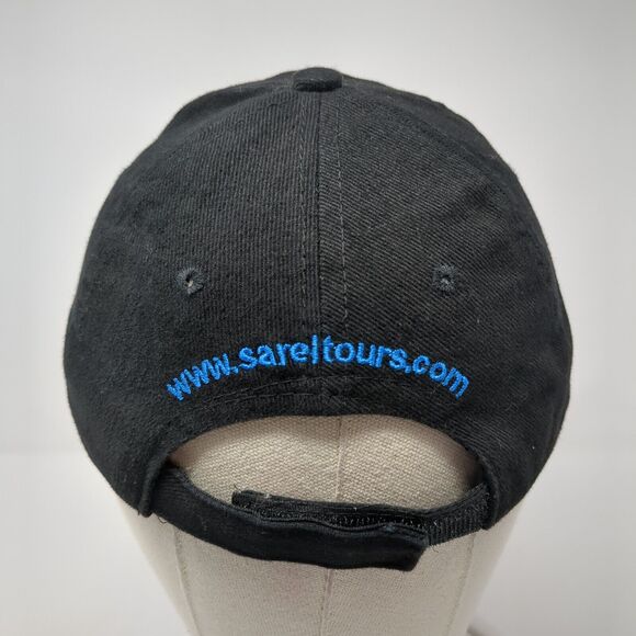 Sar-El Tours Jerusalem Strapback Hat Black One Size Adjustable Embroidered - Picture 5 of 8
